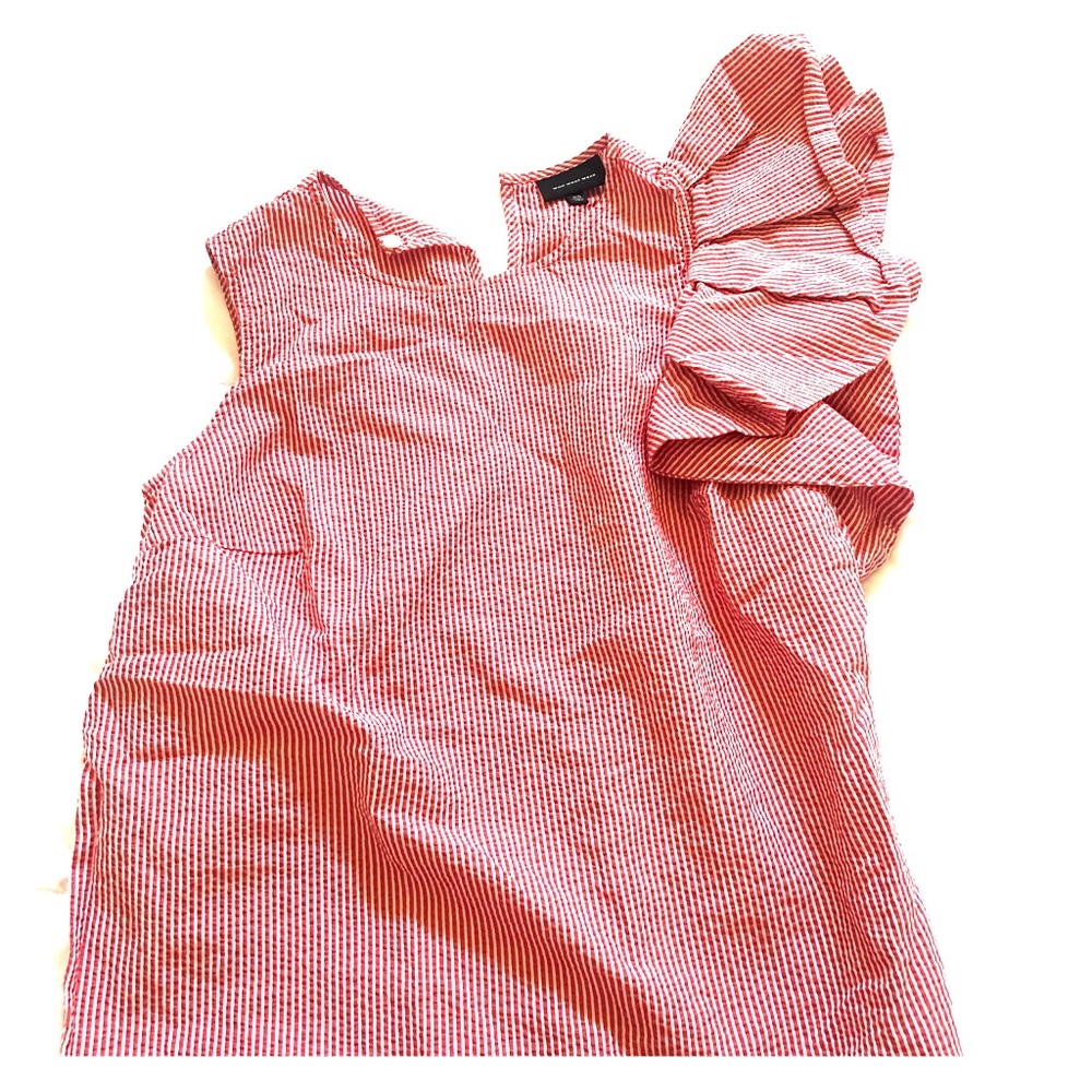 Red and White Strip Blouse